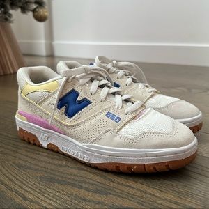 New Balance 550 Sea Salt Marine Blue Women's Shoe, Sz 8.5